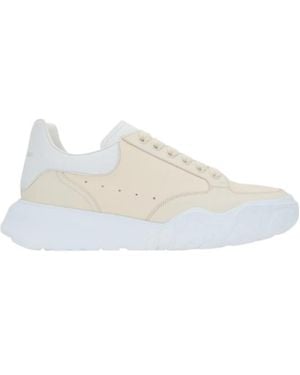 McQueen Court Lace-Up Trainers - White