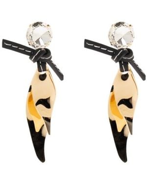 Marni Irregular Earrings - White