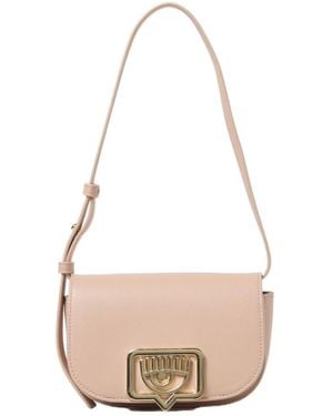 Chiara Ferragni Eyelike-Plaque Shoulder Bag - White