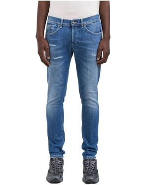 Dondup Distressed, Faded Denim Trousers - Blue