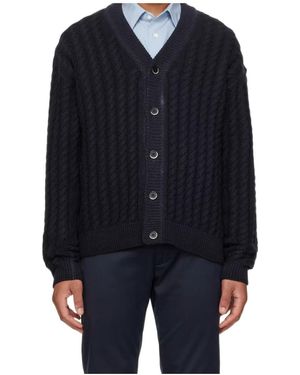 Barena Button Long Sleeve Sweater - Blue