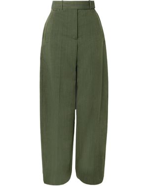 JOSEPH Zen Wool Pants - Green