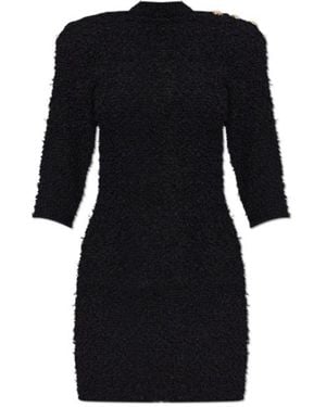 Balmain Long-Sleeved Dress - Black