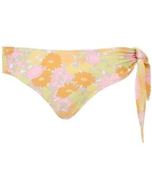 Chloé Flower-Print Bikini Bottoms - White