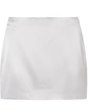 Kallmeyer Glossy Satin Mini Skirt - White