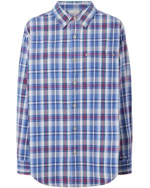 Aimé Leon Dore Checked Plaid Cotton Workshirt - Blue