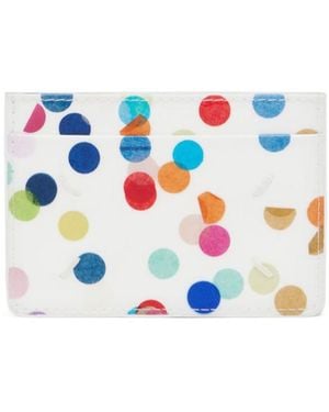 Maison Margiela Slim Confetti-Print Card Holder - White