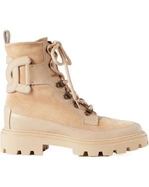 Tod's Logo Boots - Natural