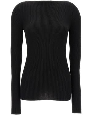 Rick Owens Ribbed-Knitted Top - Black