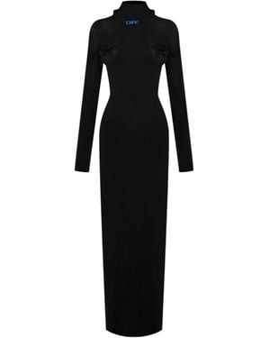 Off-White c/o Virgil Abloh Flower Long Dress - Black