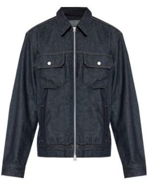 Rag & Bone Long-Sleeved Denim Jacket - Blue