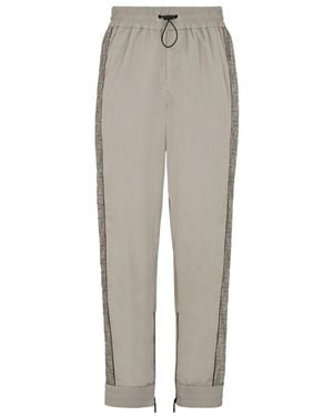 Fendi Logo Printed Drawstring Track Trousers - Grey