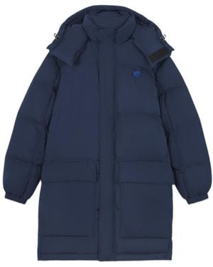 Maison Kitsuné Fox-Appliqué Padded Coat - Blue