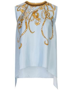 La DoubleJ Printed Vest - Blue