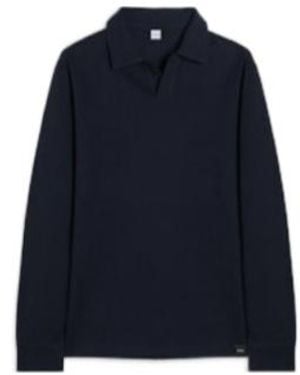 Aspesi Long-Sleeve Polo Shirt - Blue