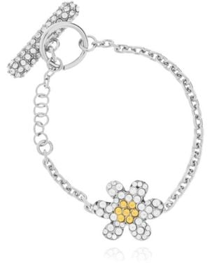 Marni Rhinestone Daisy Bracelet - Metallic