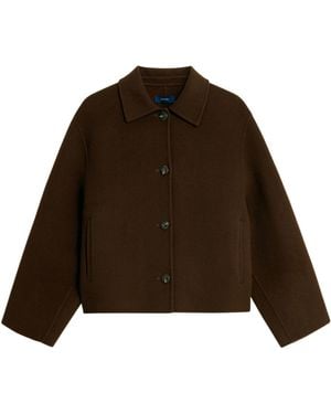 Soeur Gyoda Woollen Cropped Coat - Brown