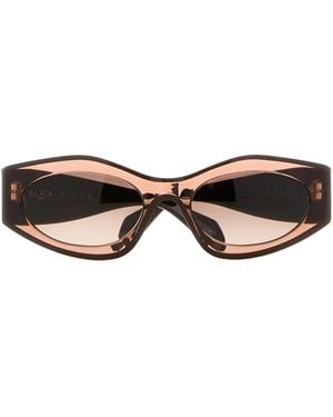 Alaïa Geometric Sunglasses - White