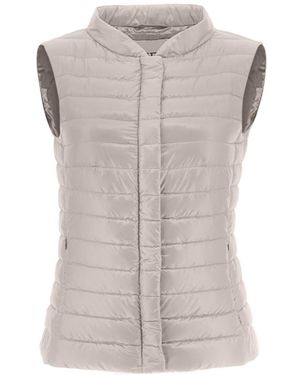 Herno Vera Collarless Quilted Gillet - Gray