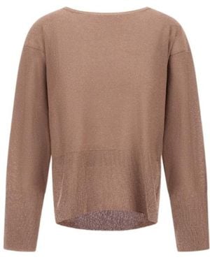 Herno Sequinned Knitted Jumper - Brown