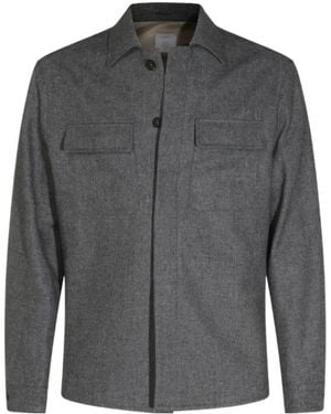Eleventy Flap-Pocket Shirt Jacket - Gray