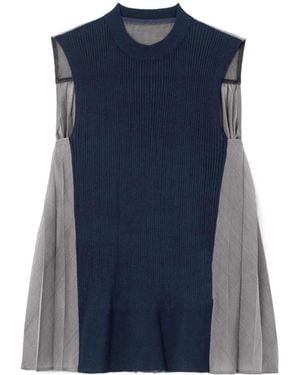 Sacai Spliced Top - Blue