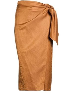 Max Mara Belted Wrap Dress - Orange