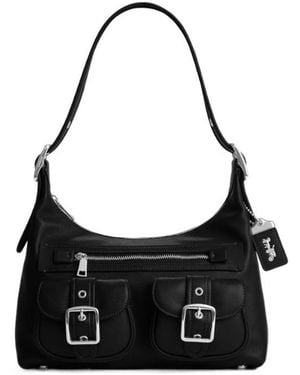 COACH Allison Zip Top Shoulder Bag - Black