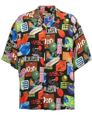 Ambush Abstract-Pattern Buttoned Shirt - Grey