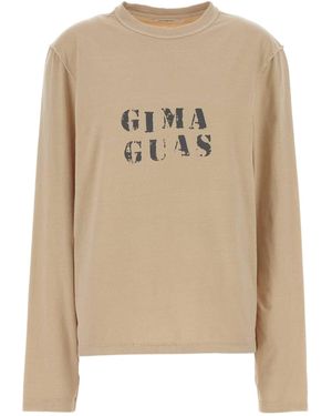 GIMAGUAS Gima Logo Long-Sleeve T-Shirt - Natural