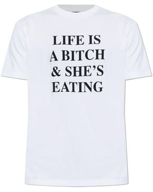 DSquared² Slogan Print T-Shirt - White