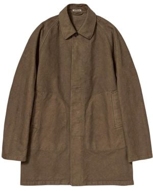 AURALEE Long-Sleeved Casual Jacket - Brown