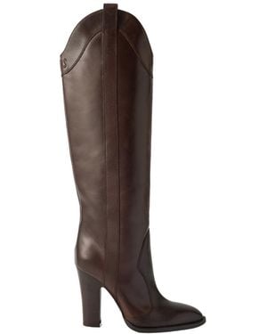Paris Texas Lavinia 100 Leather Knee Boots - Brown