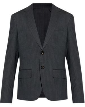 DSquared² Single-Breasted Pinstripe Blazer - Black