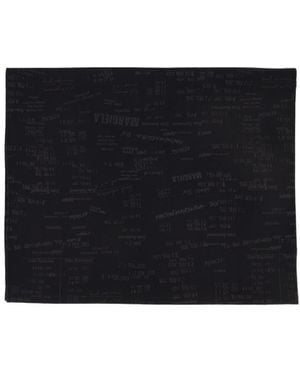 MM6 by Maison Margiela Allover Logo Print Scarf - Black