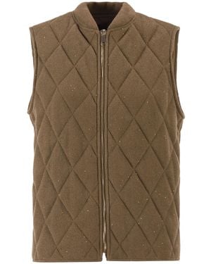 Fabiana Filippi Sequin Embellished Quilted Waistcoat - Green