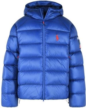 Polo Ralph Lauren Logo Detail Zip-Up Bomber Jacket - Blue
