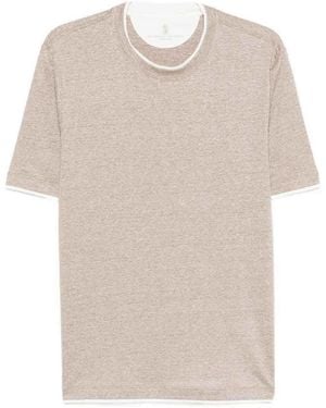 Brunello Cucinelli T-Shirt With Faux-Layering - White