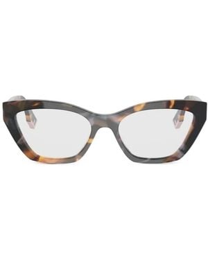 Fendi Eyewear Cat-Eye Frame Glasses - White