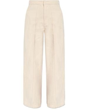 adidas Originals Montreal Wide-Leg Seam Detailed Jeans - White