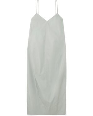 St. Agni Recycled-Taffeta Midi Dress - White