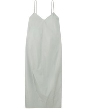 St. Agni Recycled-Taffeta Midi Dress - White
