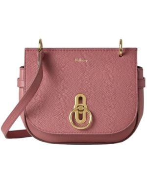 Mulberry Small Amberley Satchel Scrumpy Small Classic Grain - Pink