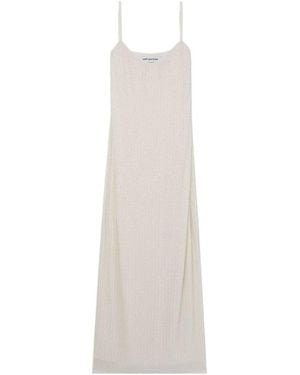 Self-Portrait Rhinestone-Embellished Sleeveless Maxi Dress - White
