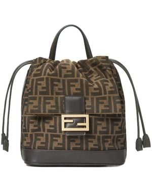 Fendi Ff Top Handle Backpack - Black