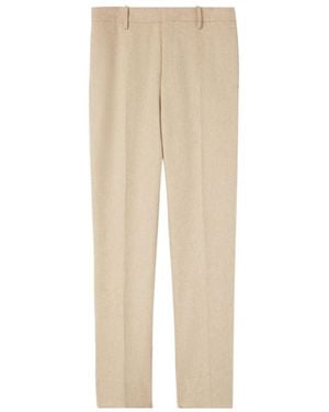 Off-White c/o Virgil Abloh Logo Tag High Waist Trousers - Natural
