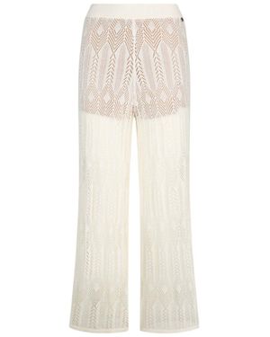 Liu Jo Open-Work Trousers - White