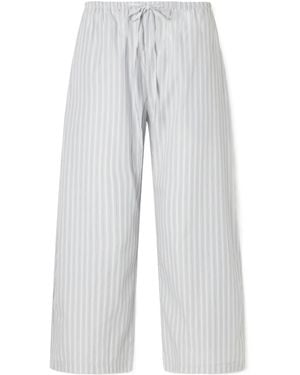 Leset Cotton-Blend Wide-Leg Trousers - White
