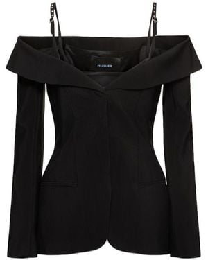 Mugler Sleeveless Suit Jacket - Black