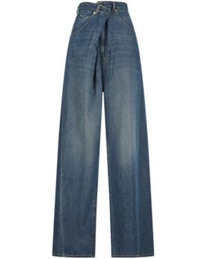 DARKPARK Ines Foldover Denim Jeans - Blue